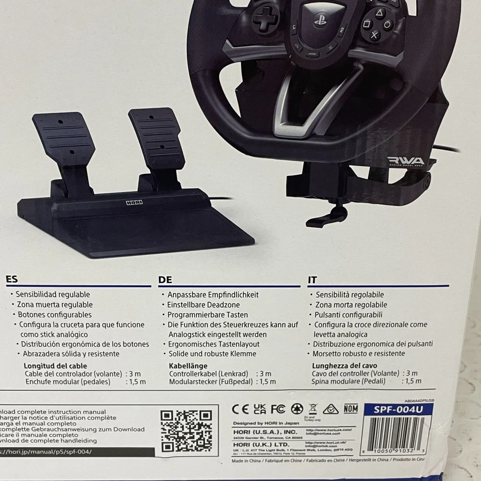 HORI Racing Wheel Apex for Playstation 5, PlayStation 4 and PC - Officially Licensed by Sony - Compatible with Gran Turismo 7 - Image 4